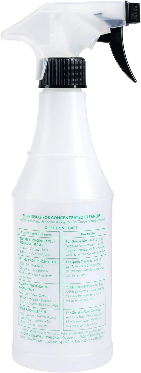 STANLEY HOME PRODUCTS Degreaser Concentrate PLUS Easy-To-Use Spray Bottle – Removes Stubborn Grease  Grime - Multipurpose Cleaner for Home  Commercial Use