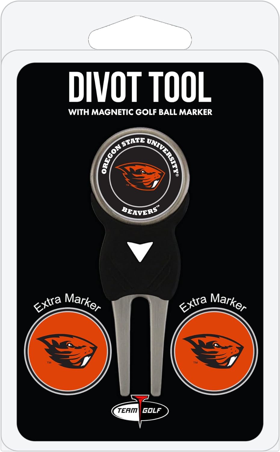 Team Golf NCAA Divot Tool with 3 Golf Ball Markers Pack, Markers are Removable Magnetic Double-Sided Enamel