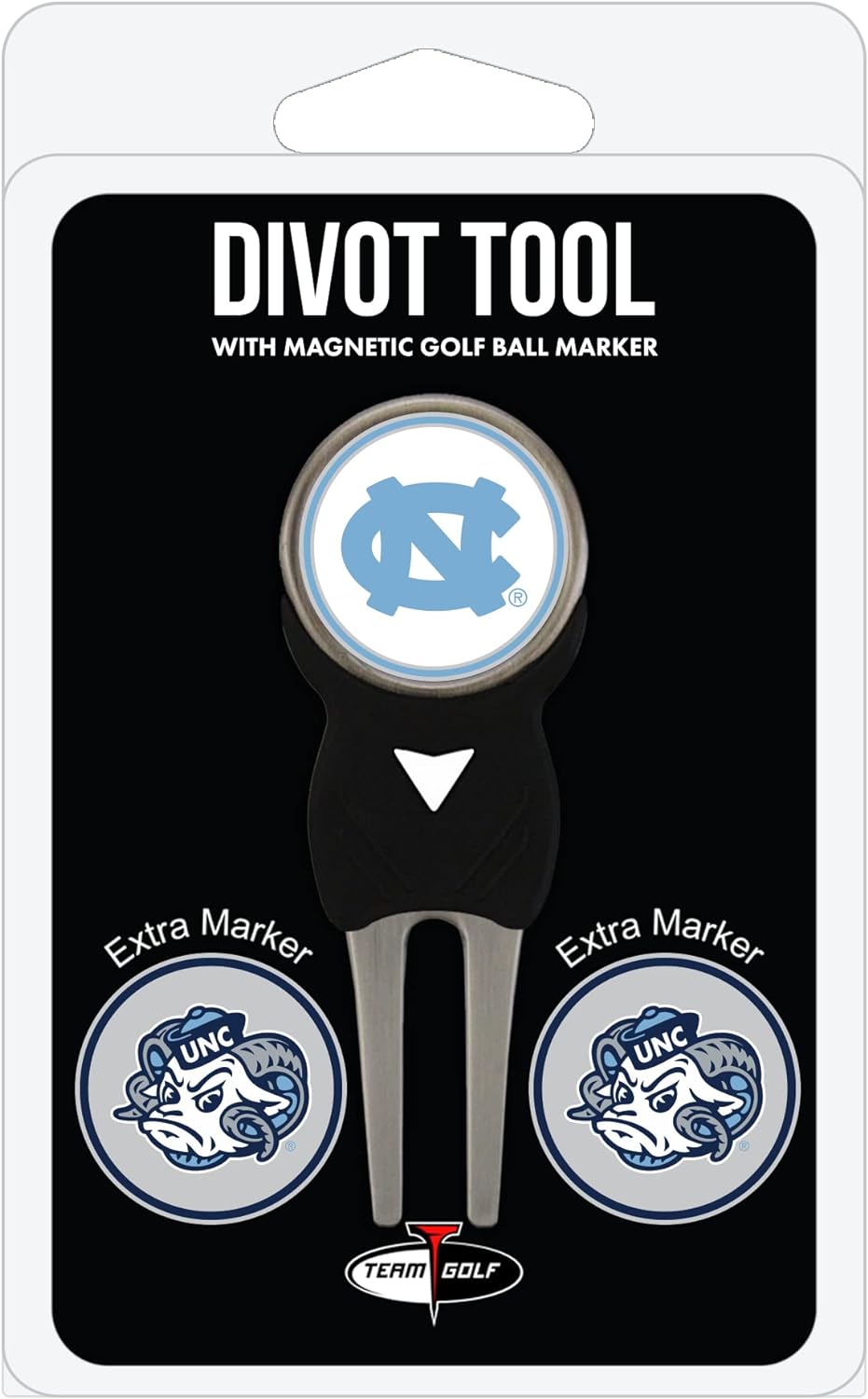 Team Golf NCAA Divot Tool with 3 Golf Ball Markers Pack, Markers are Removable Magnetic Double-Sided Enamel