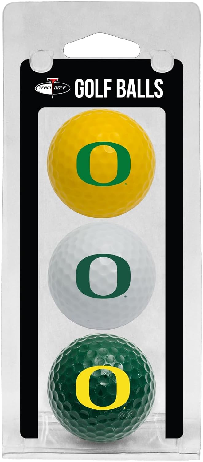 Team Golf NCAA Regulation Size Golf Balls, 3 Pack, Full Color Durable Team Imprint