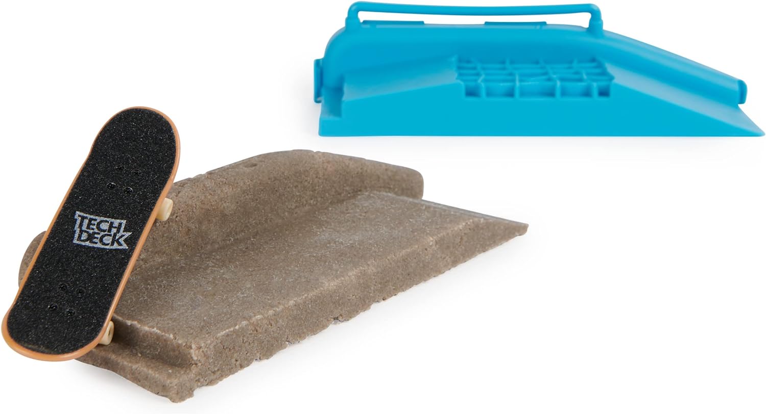 TECH DECK DIY Concrete Reusable Modeling Playset with Exclusive Enjoi Fingerboard, Rail, Molds, Skatepark Kit, Kids Toy for Boys and Girls Ages 6 and up