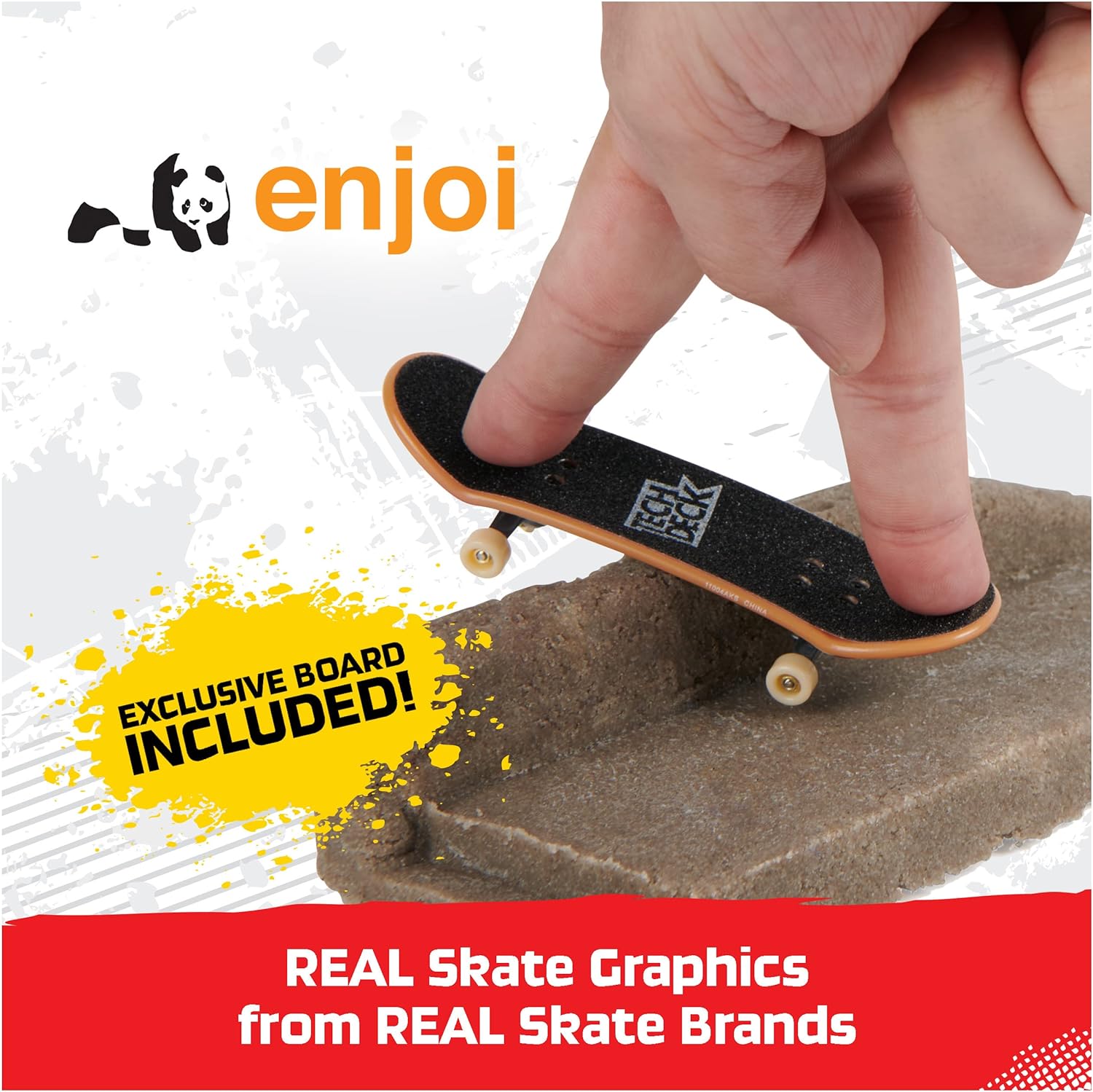 TECH DECK DIY Concrete Reusable Modeling Playset with Exclusive Enjoi Fingerboard, Rail, Molds, Skatepark Kit, Kids Toy for Boys and Girls Ages 6 and up