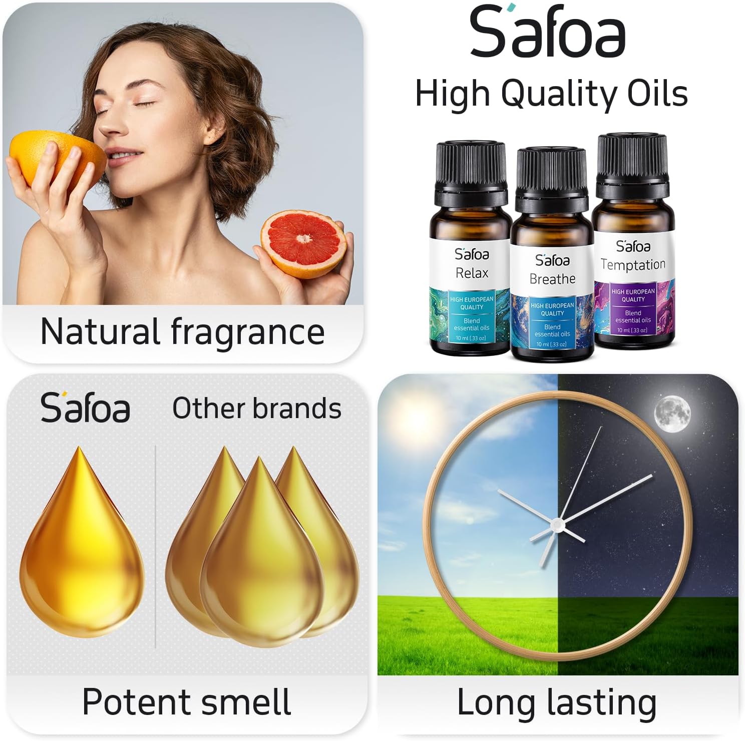 Top 6 Essential Oils Blends Set for Diffusers - Aromatherapy Oils Scents for Home  Office, Perfect for Tension Relief, Relaxation, Breath and Good Dreams Mood Boost Wellness Essential Oil Kit for SPA