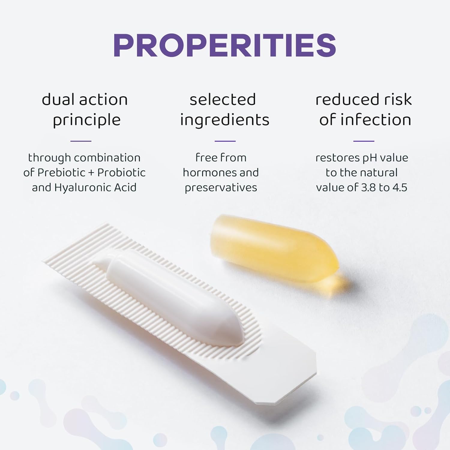 Vaginal Probiotic Suppositories, Prebiotic Infused with Hyaluronic Acid, Tea Tree, and Vitamin CE, pH Balance Support Formula Fights Dryness, Odor and Discomfort, Restore Feminine Health(12 Counts)