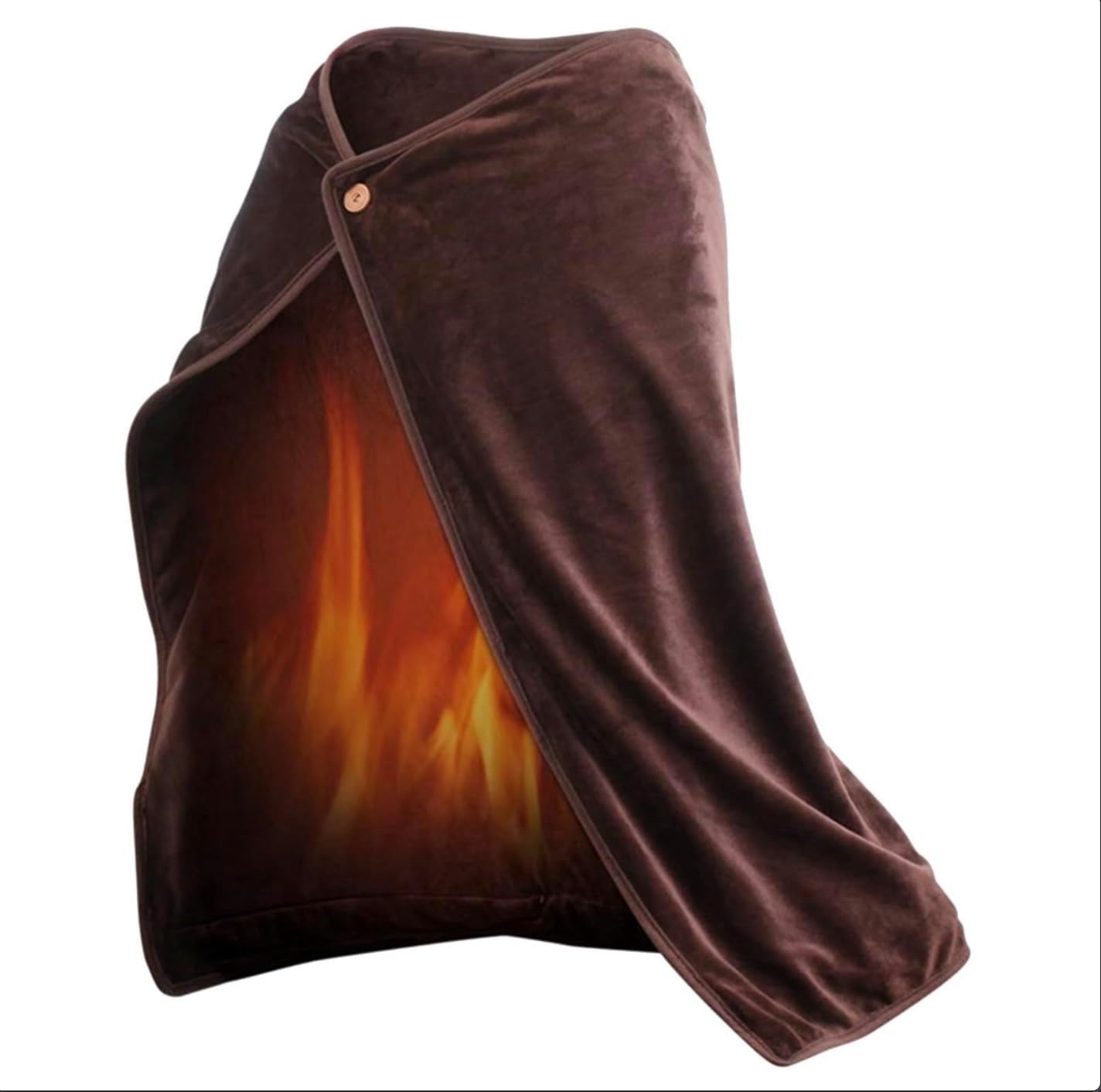 Warm Wrap Blanket Electric Heating Shawl for Men Women Kids Pets Dogs Cats Rabbits Unisex (Blue)