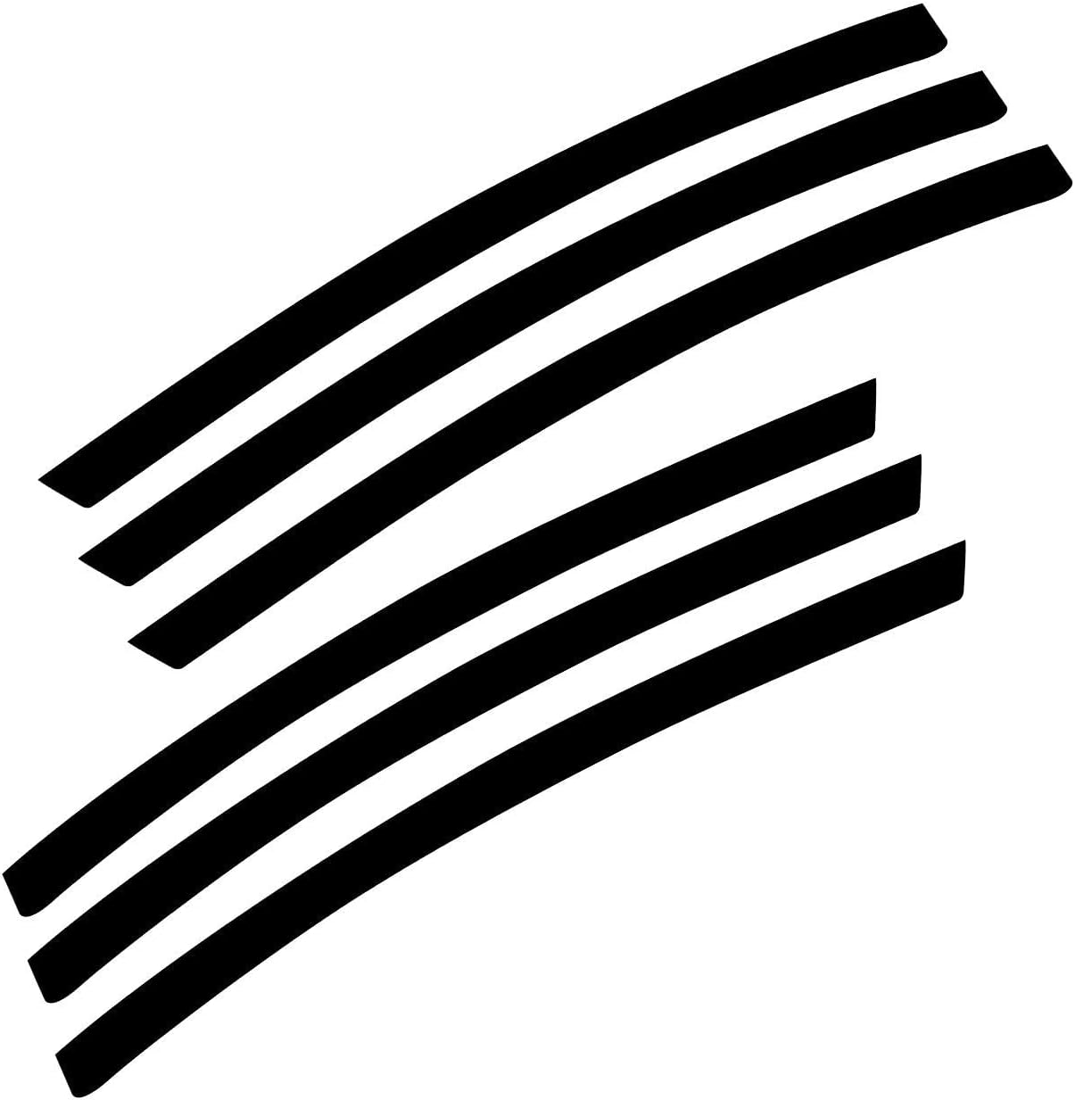 Xotic Tech 6pcs Car Body LR Side Vent Insert Stripe Decal Vinyl Inlay Side Vent Gill Sticker Compatible with Chevrolet Camaro 2010-2015 (Matte Black)