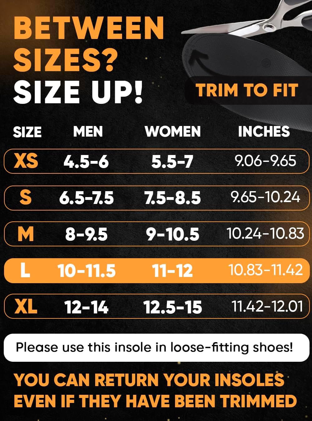 (2024) Premium High Arch Insoles for Ultimate Support - Plantar Fasciitis - Comfort for Foot Pain Relief - Anti-Fatigue - Orthotic Shoe Sole Inserts Men Women Standing All Day (Black, XS)