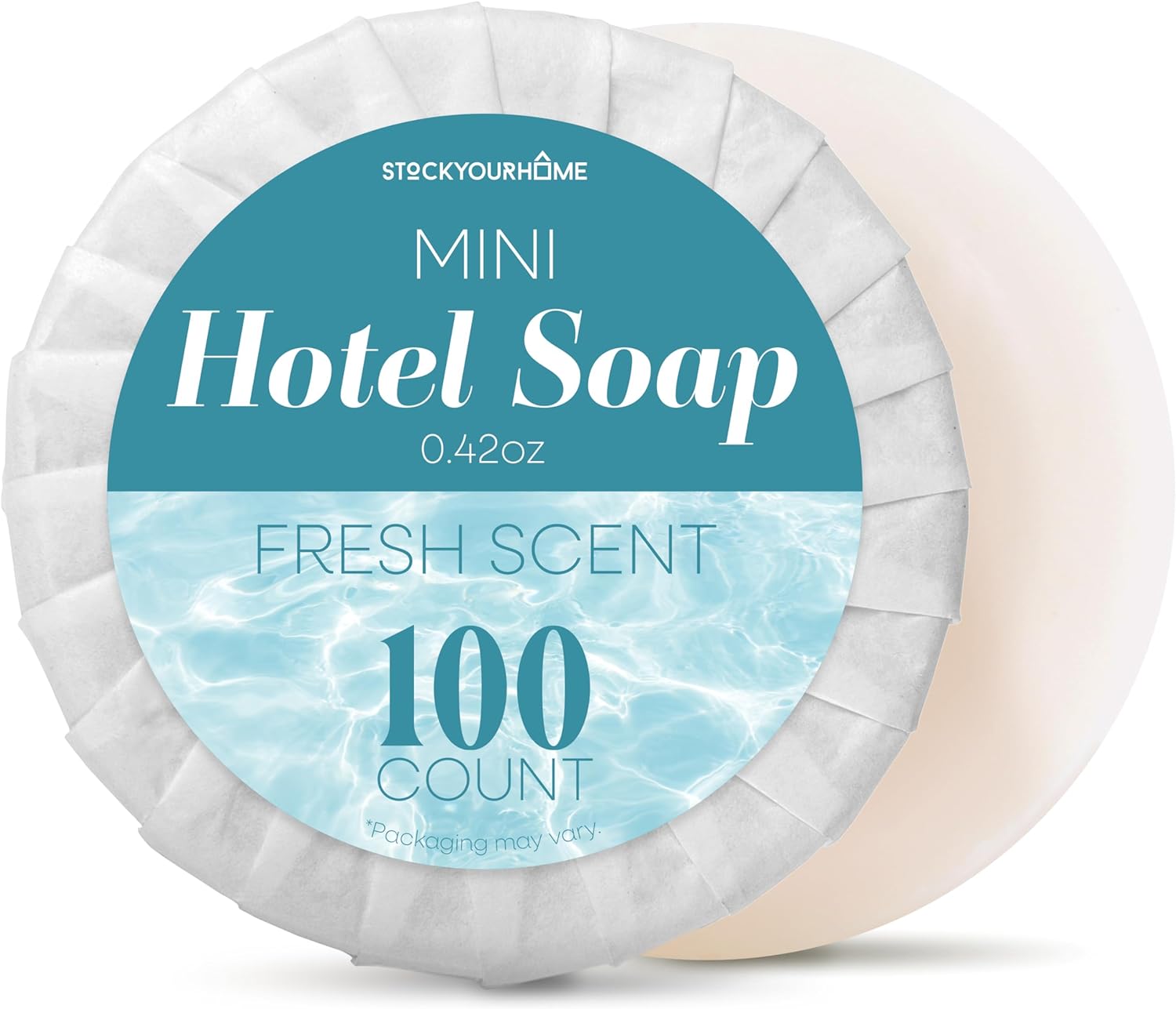 Bulk Hotel Soap Bars (100 Count), Fresh Scent Travel Size Hand Soap for Hotels, Motels, and Resorts, Mini Travel Soap Bulk, Individually Wrapped Bars of Soap Bulk Pack, Guest Soaps for Bathroom