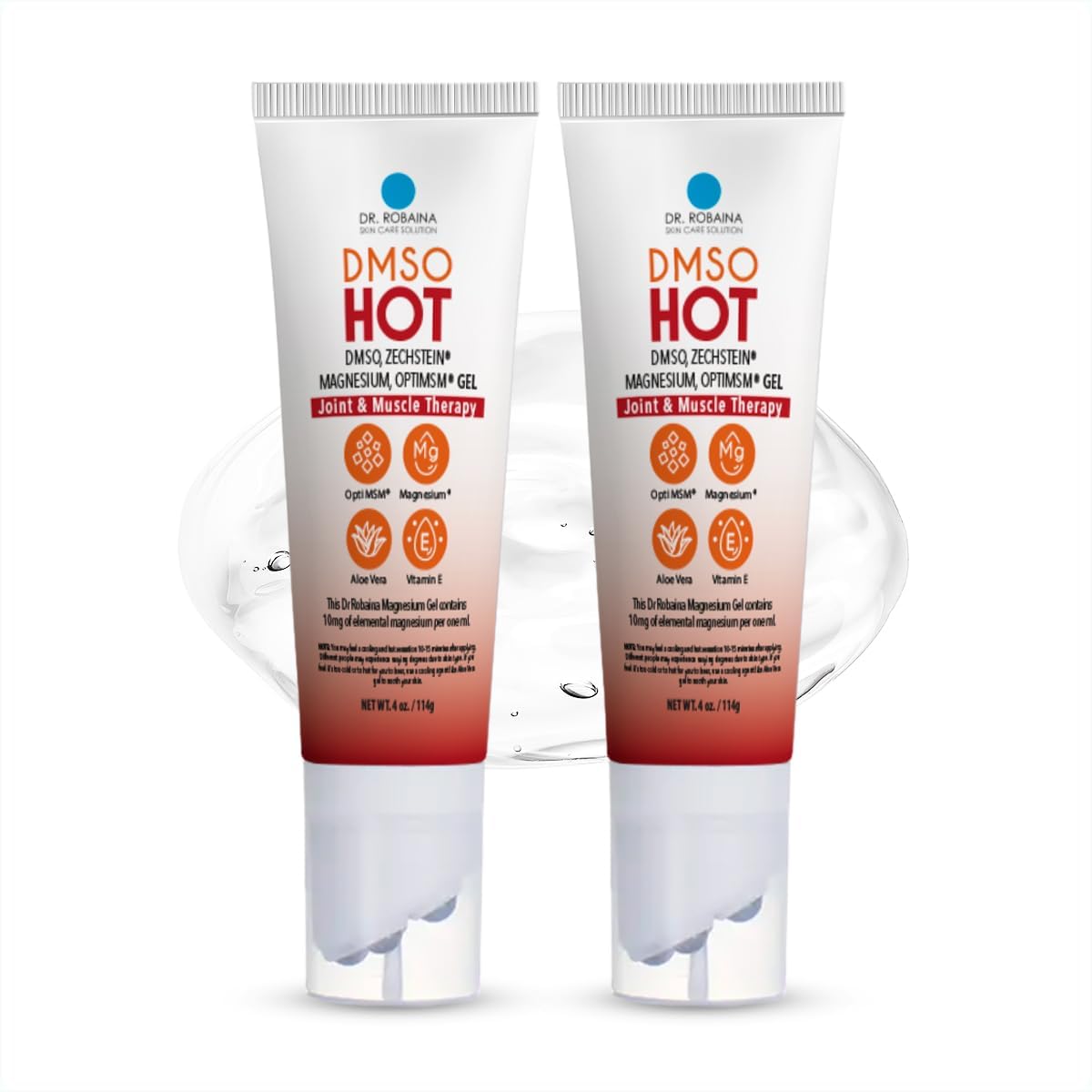 Dr. Robaina DMSO Roll-On - 99.9% Pure Pharmaceutical Grade | Multi-Ball Applicator for Targeted Heat | Zechstein Magnesium, MSM, Arnica, Aloe Vera, Vitamin E - 4 oz | Made in USA