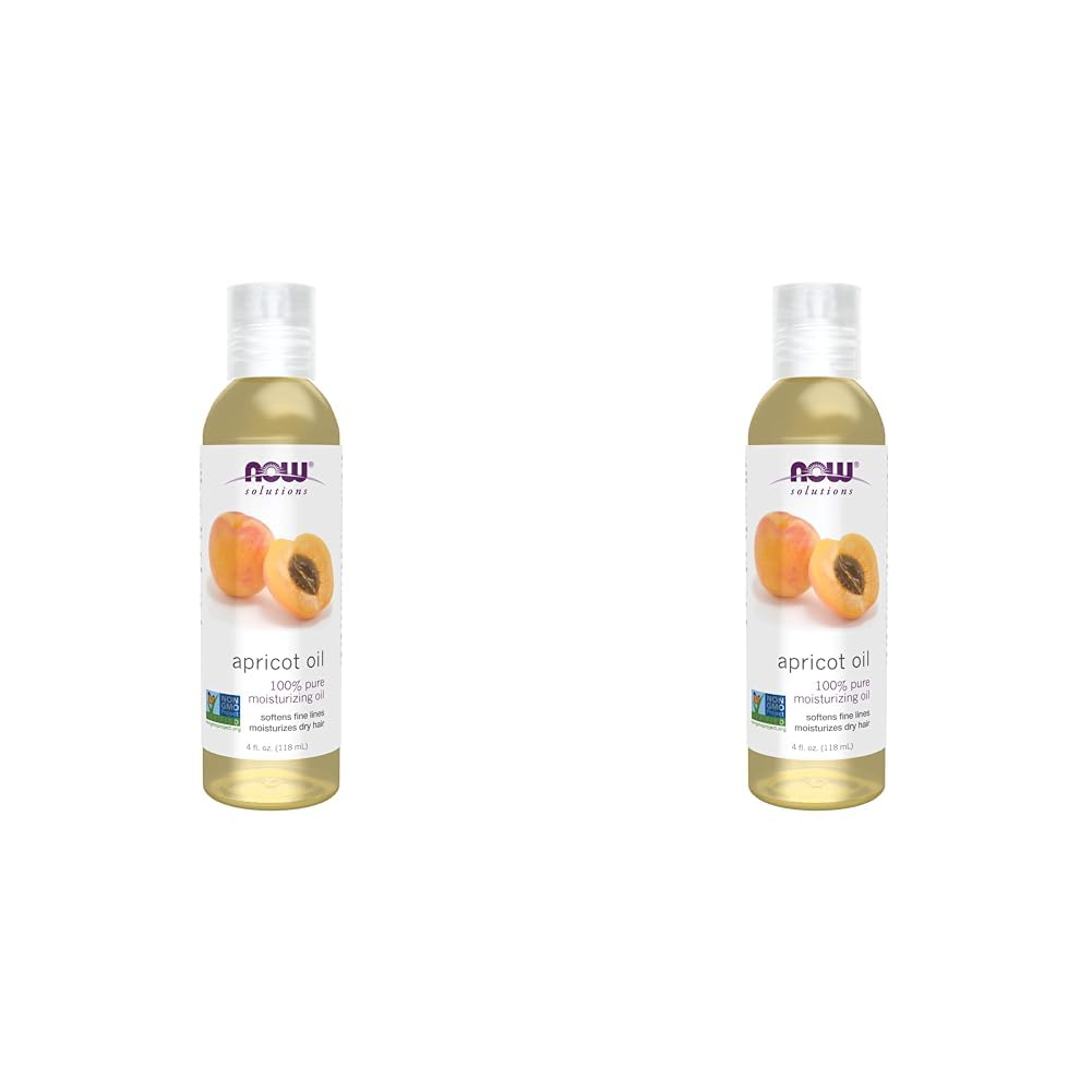 NOW Solutions, Apricot Kernel Oil, Hair Moisturizer, Rejuvenating Skin Oil, Softens Fine Lines, 16-Ounce (Pack of 2)
