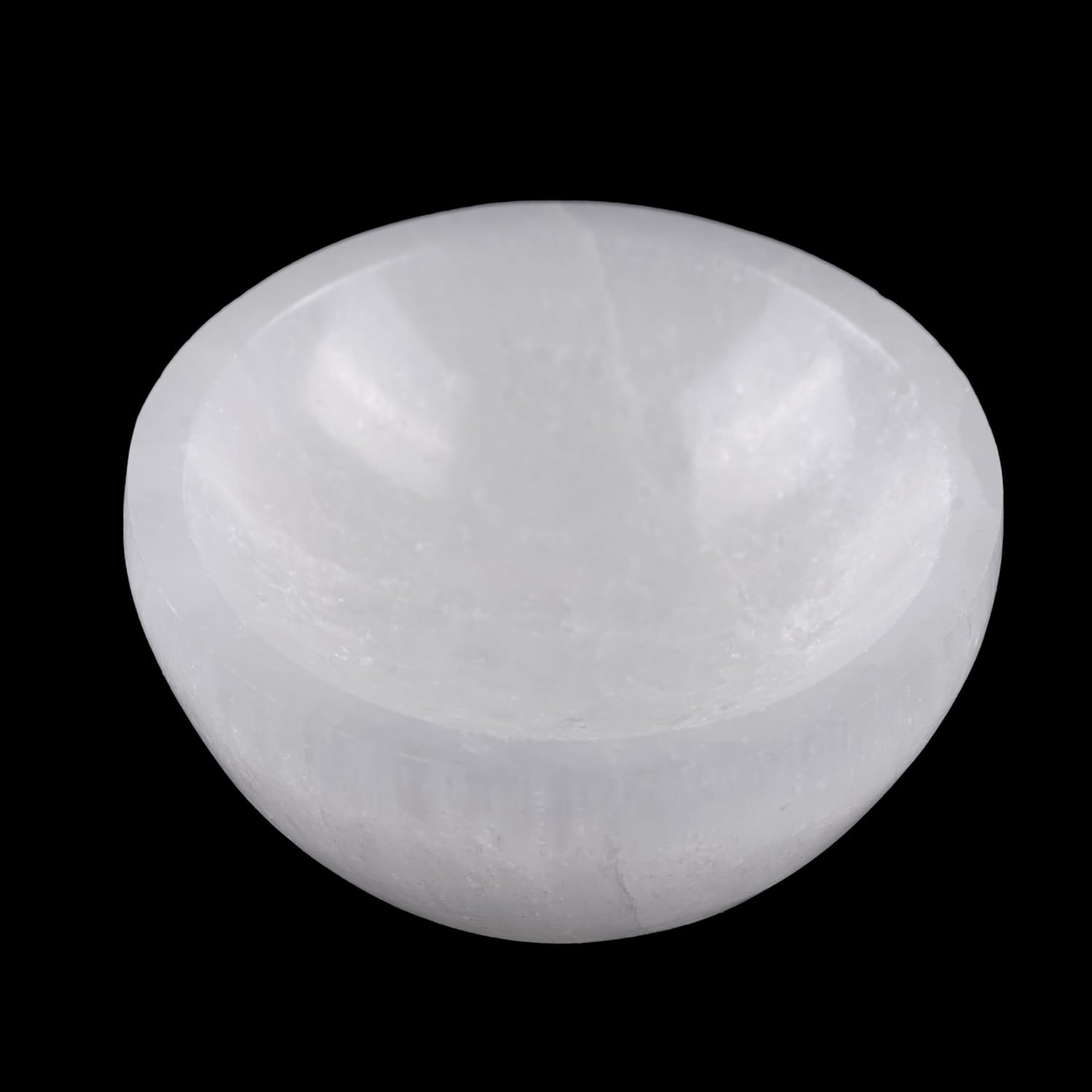 Selenite Bowl for Crystals Charging – 2.25 Mini Crystal Bowl – Ideal for Cleansing Small Crystals and Healing Stones - Protection Crystals - Mined and Crafted in Morocco – Spiritual Gift  Decor