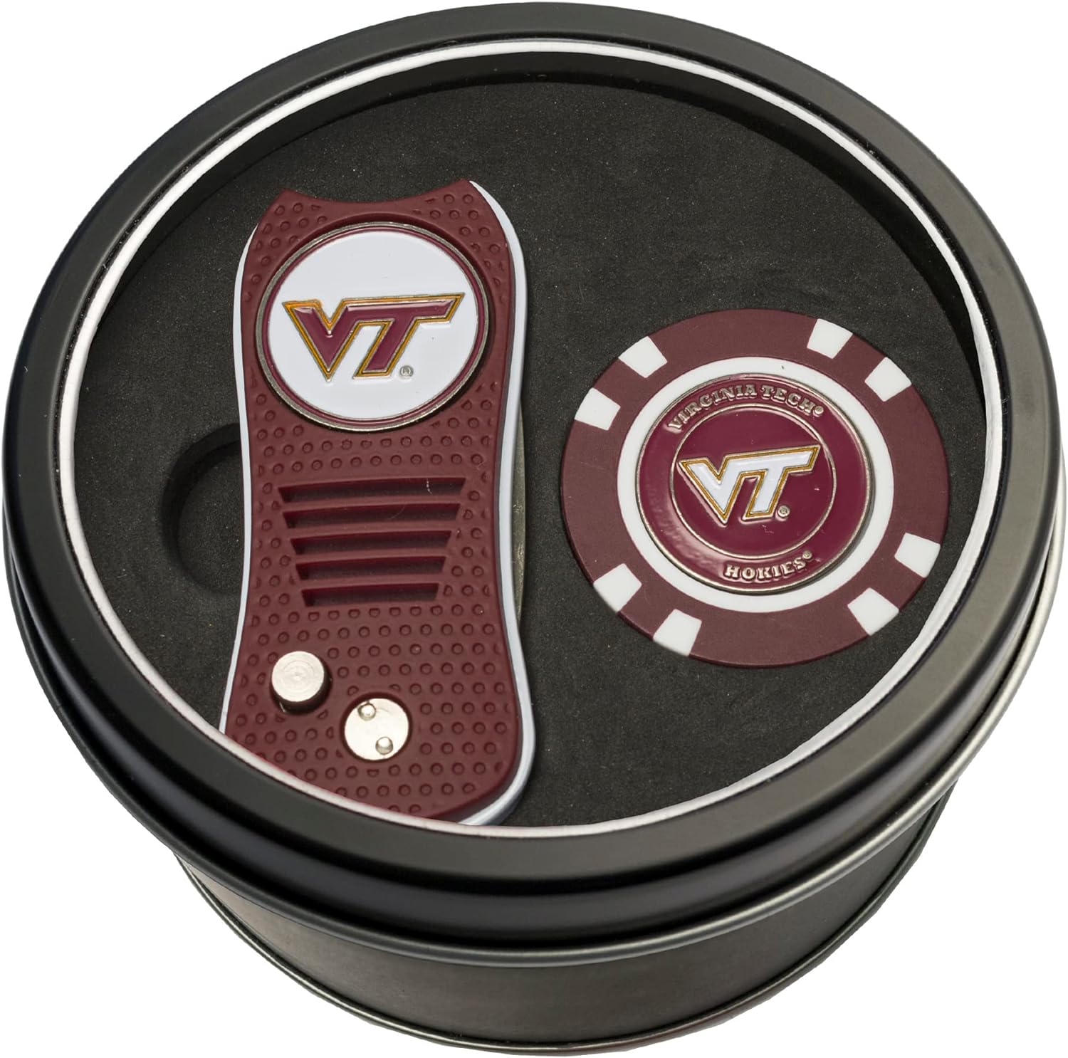 Team Golf NCAA Adult-Unisex Tin Gift Set With Switchfix Divot Tool and Golf Chip