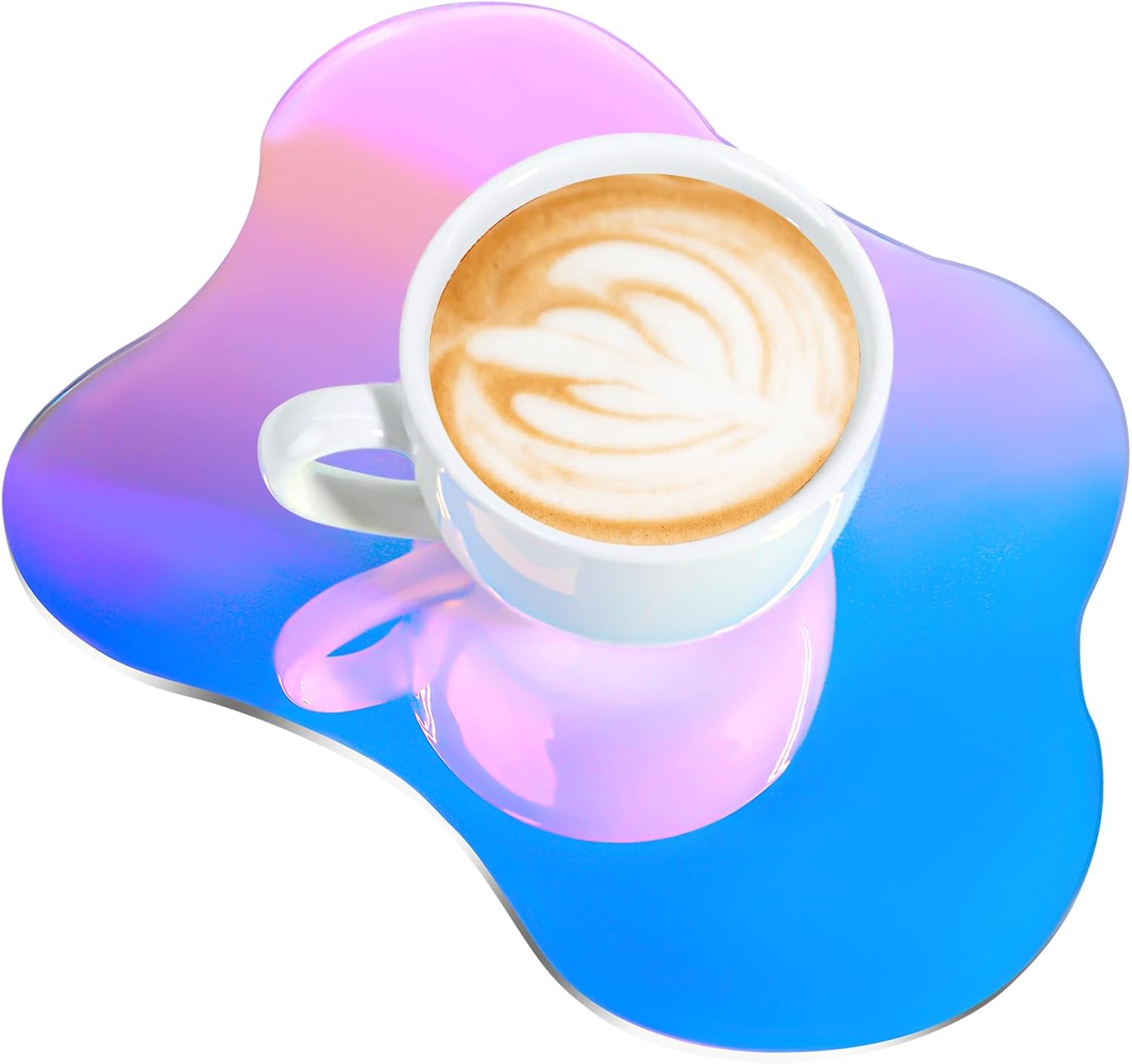 2 Packs Acrylic Coaster, Transparent Coaster for Desk, Acrylic Desk Coaster, Transparent Irregular Coast, Clear Desk Coasters, Drink Cup Coasters Table Ornaments for Kitchen, Bar, Dining Table