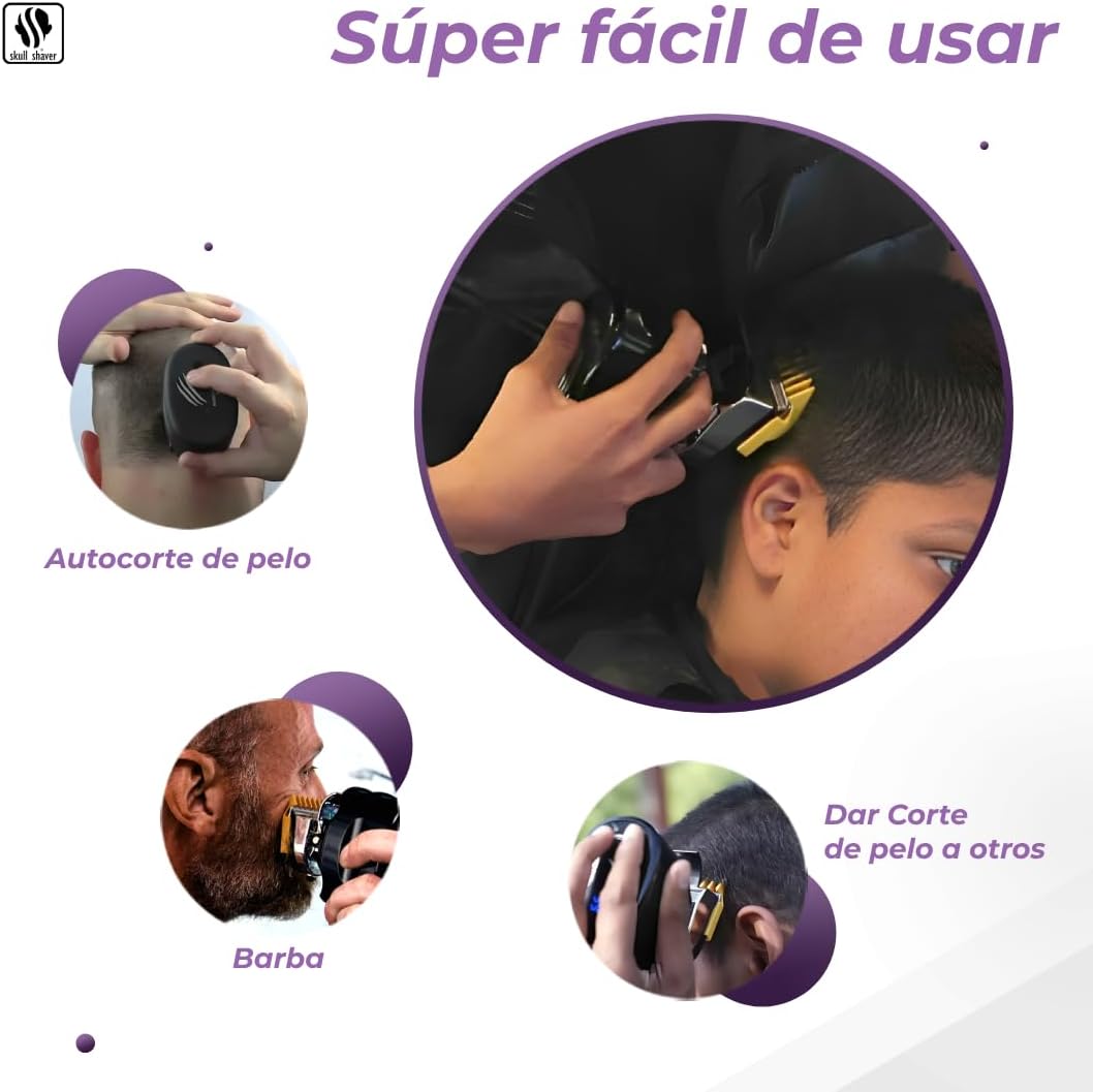 Skull Shaver Beast Clipper DUO : Ultimate Home Haircut  Grooming Kit for Men/Women - DIY Haircut,Hair Clippers, Self Haircut Tool.