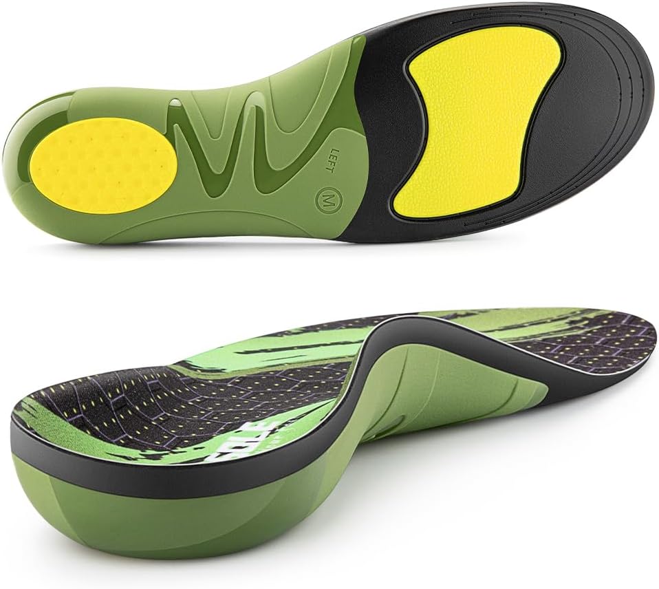 VALSOLE 220+ lbs Plantar Fasciitis High Arch Support Insoles Men Women - Orthotic Shoe Inserts for Flat Feet - Metatarsalgia - Heel Pain - Boot Work Shoe Insole - Standing All Day Heavy Duty Support