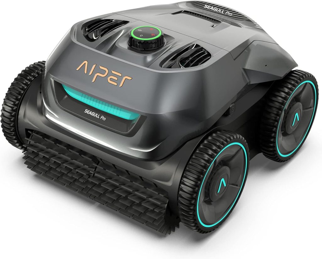 (2023 Upgrade) AIPER Seagull Pro Cordless Robotic Pool Cleaner, Wall Climbing Pool Vacuum Lasts up to 180 Mins, Quad-Motor System, Smart Navigation, Ideal for Above/In-Ground Pools up to 3,200 Sq.ft
